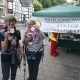 Cathy Beck from Beneath The Wood Sanctuary volunteer sponsored walk across Wales at the finish line